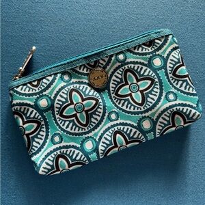 SOHO Small Makeup Bag - blue and turquoise